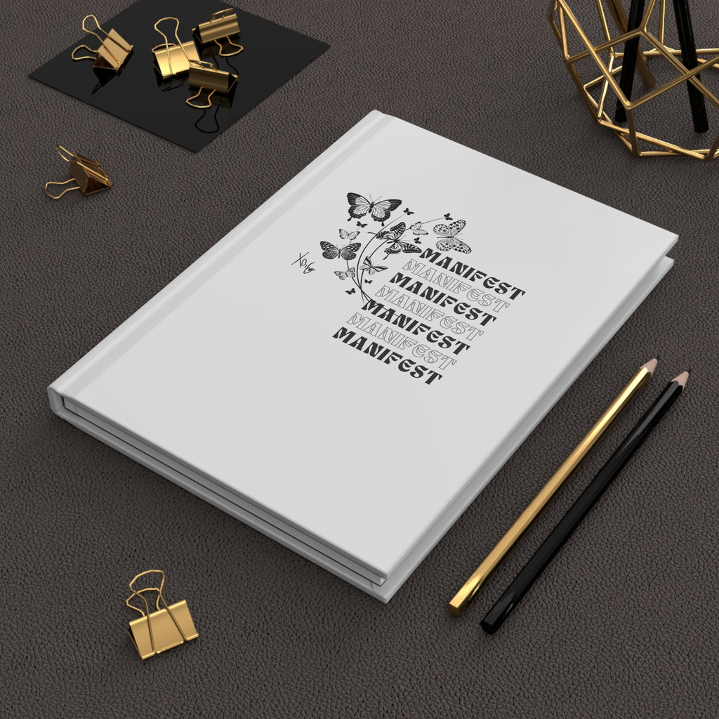 Xo, Em Manifest Butterfly Hardcover Journal — Inspirational Guided Notebook