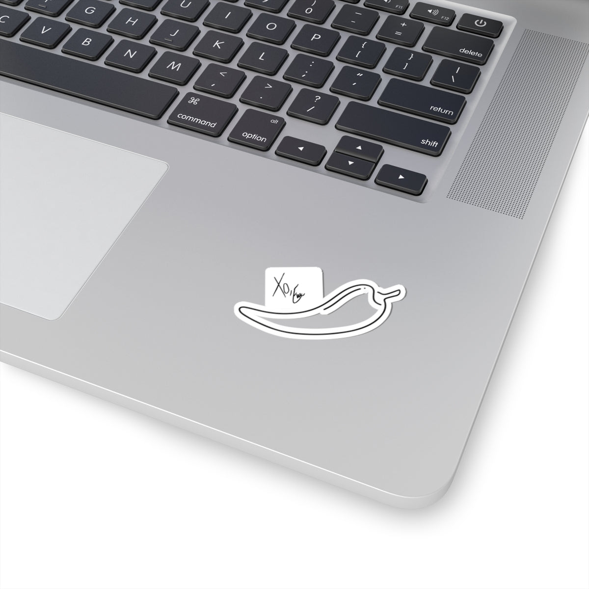 Xo, Em Pepper Sticker — Minimal Outline Hot Pepper Decal