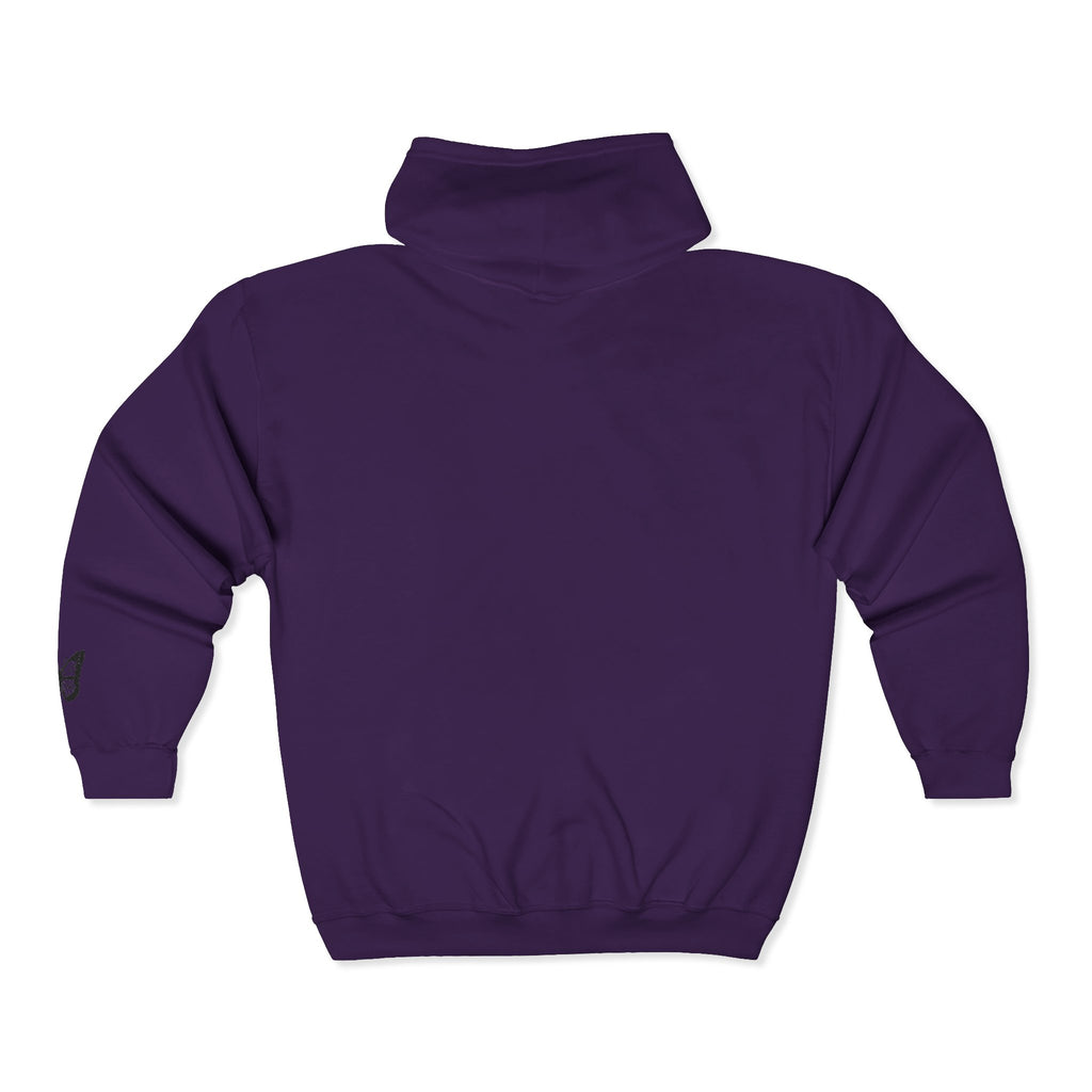 Signature Xo, Em Zip Hoodie — Minimalist Butterfly Full-Zip Sweatshirt