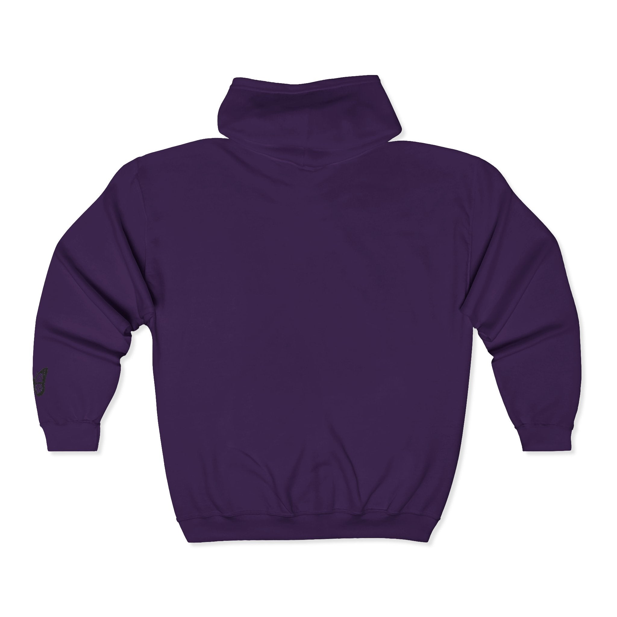Signature Xo, Em Zip Hoodie — Minimalist Butterfly Full-Zip Sweatshirt