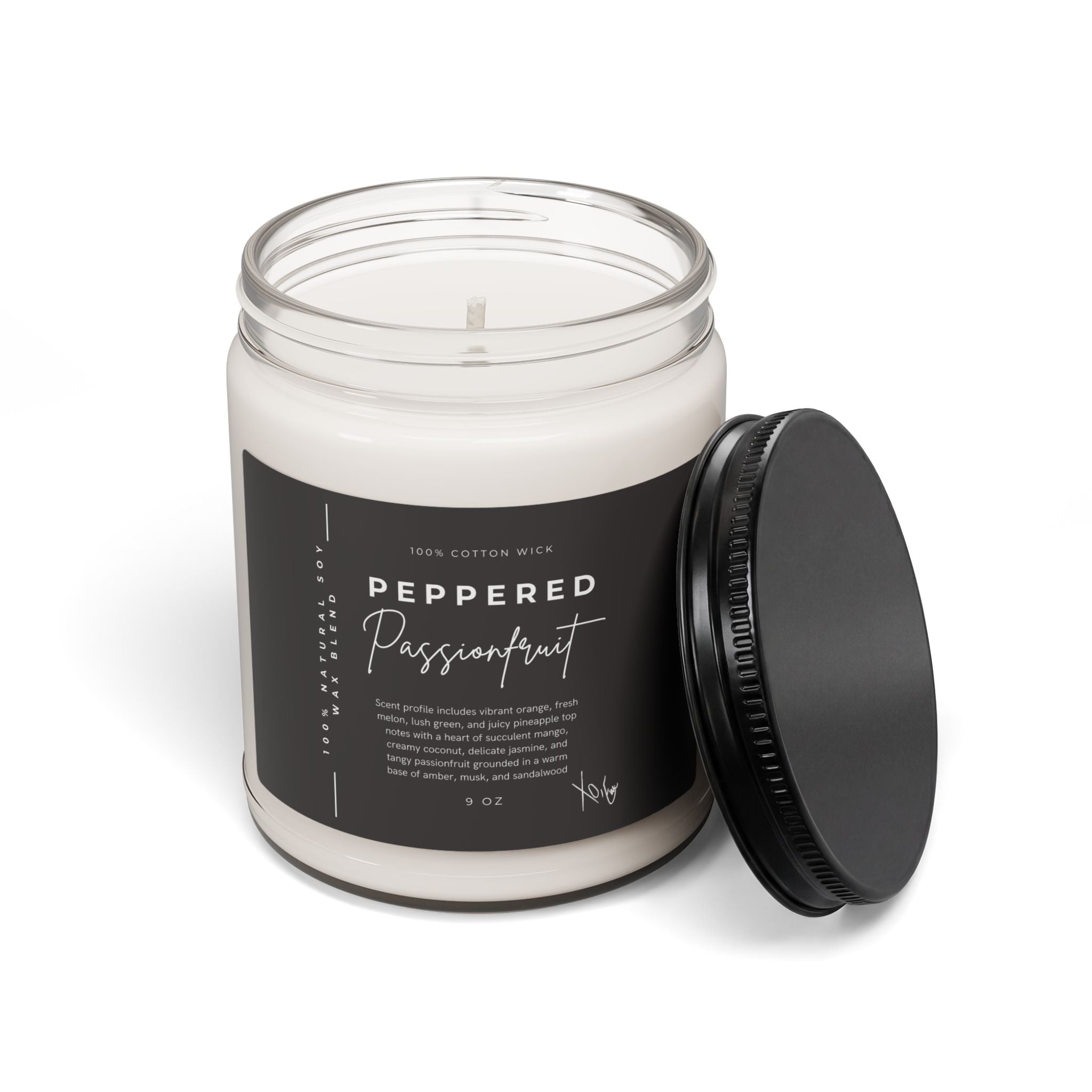 Peppered Passionfruit Soy Candle — 9oz Scented Jar