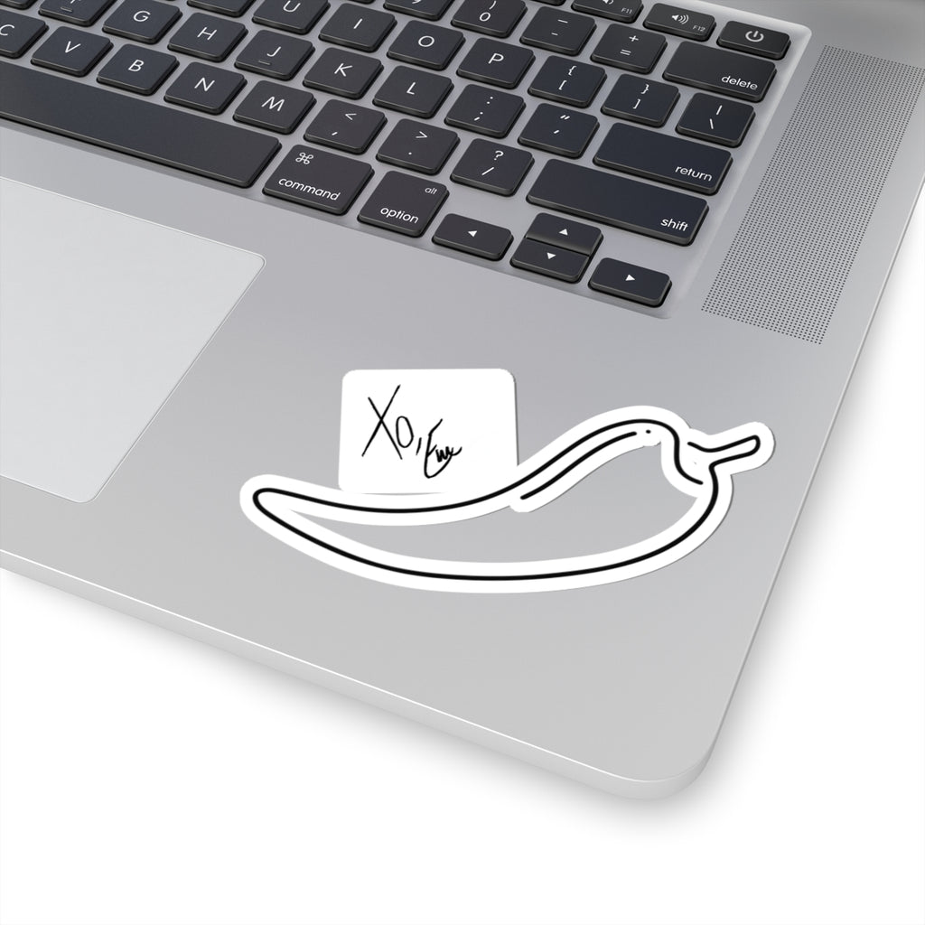 Xo, Em Pepper Sticker — Minimal Outline Hot Pepper Decal