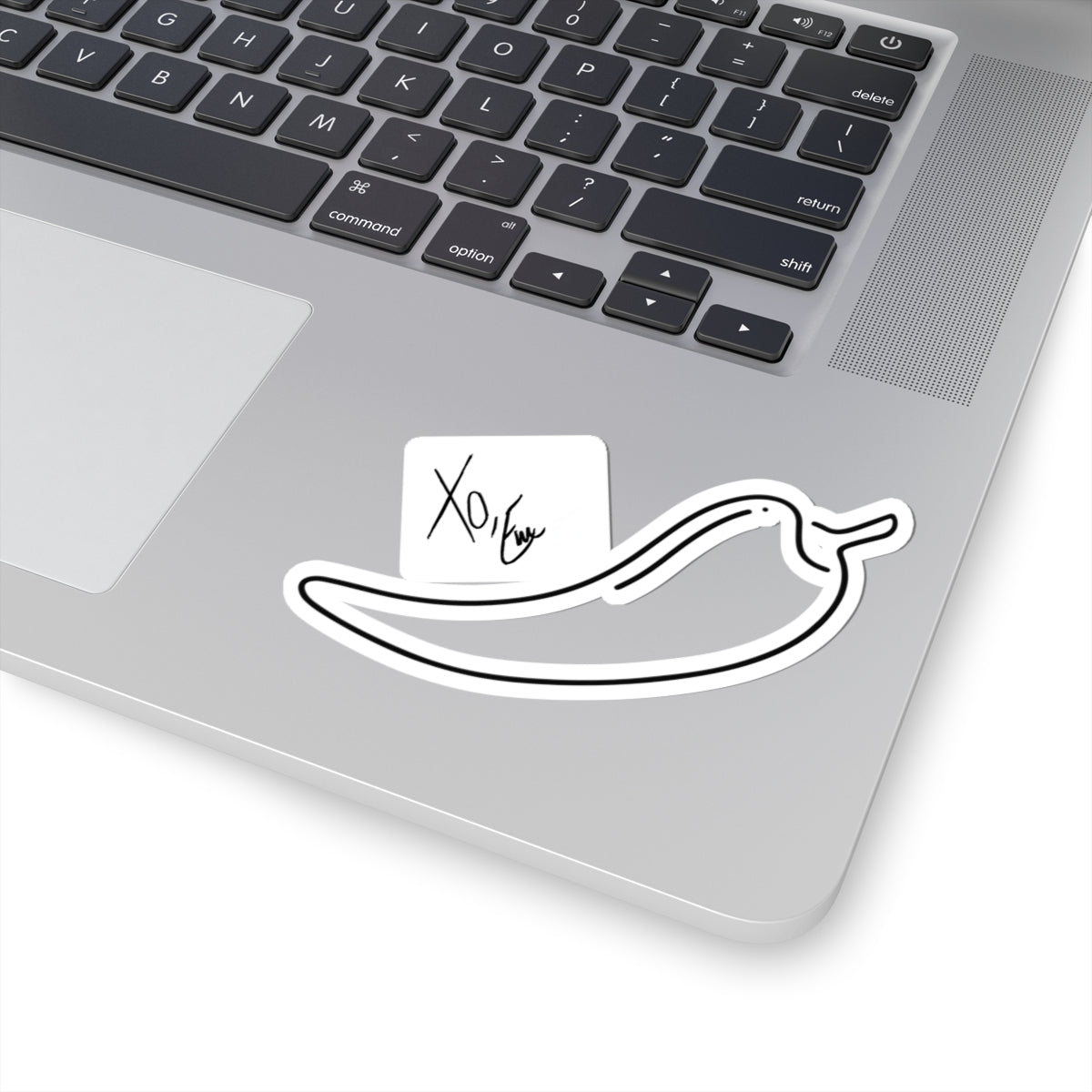 Xo, Em Pepper Sticker — Minimal Outline Hot Pepper Decal