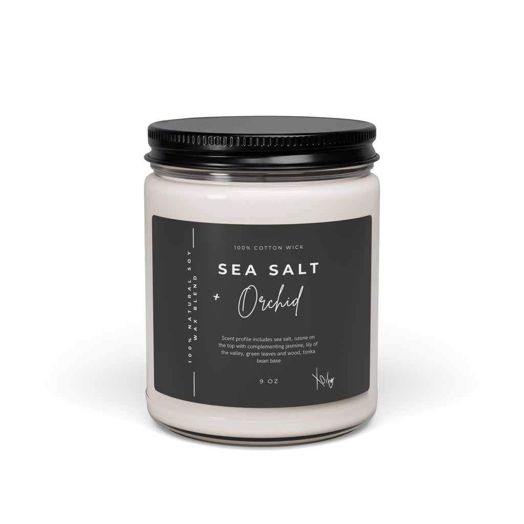Sea Salt Orchid Scented Soy Candle — 9oz Jar