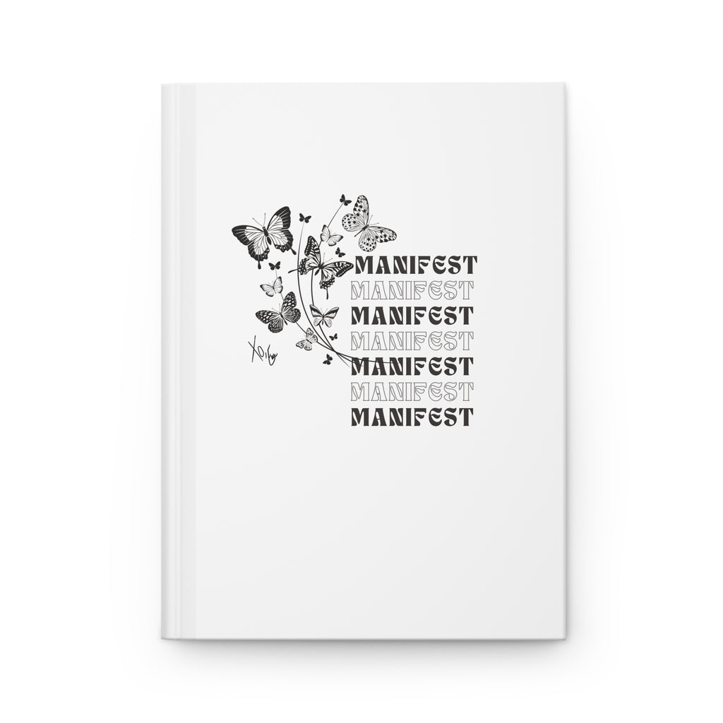 Xo, Em Manifest Butterfly Hardcover Journal — Inspirational Guided Notebook