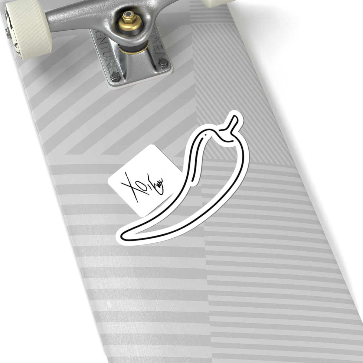 Xo, Em Pepper Sticker — Minimal Outline Hot Pepper Decal