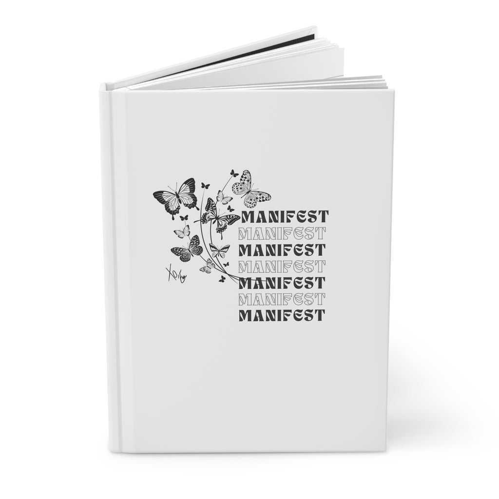 Xo, Em Manifest Butterfly Hardcover Journal — Inspirational Guided Notebook