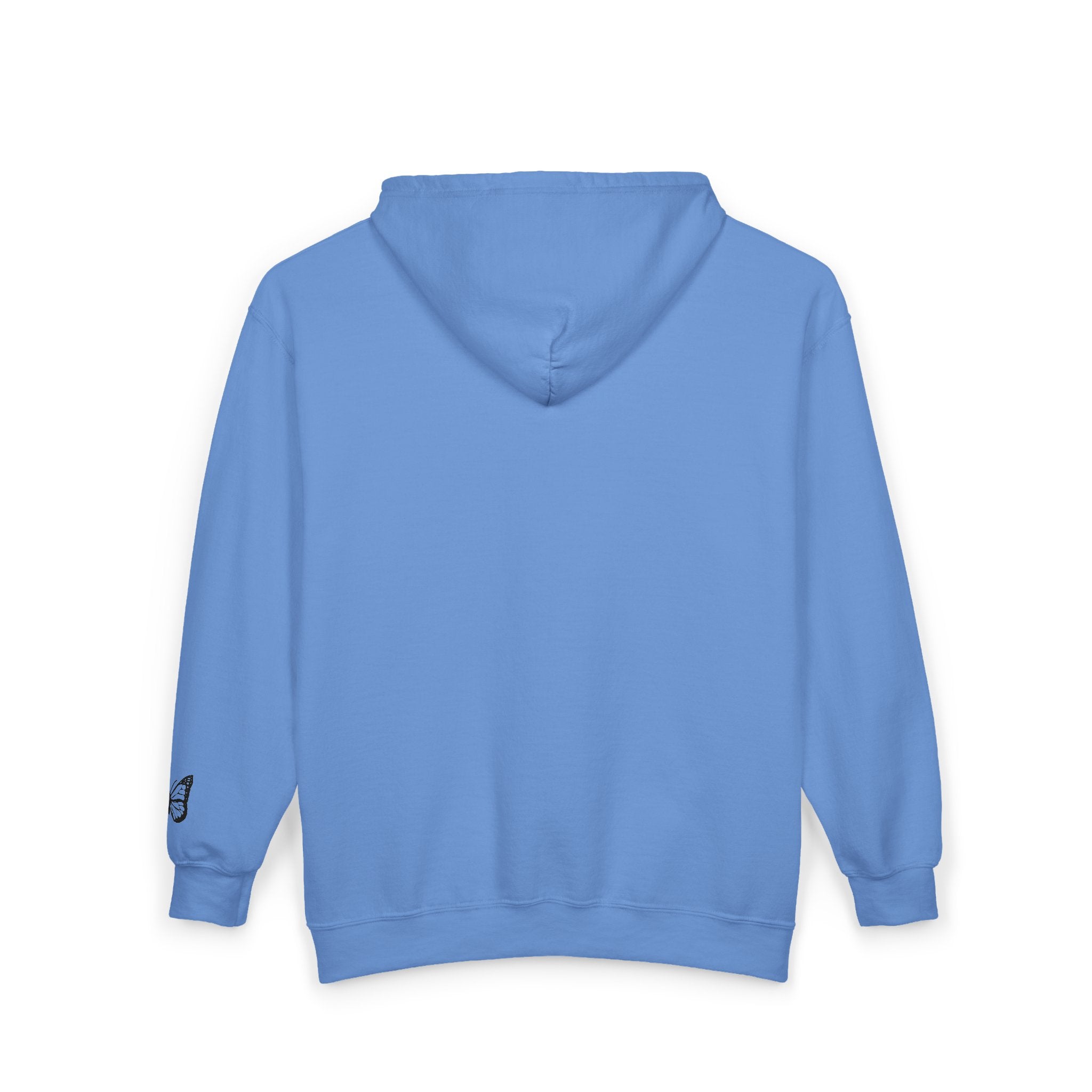 Signature Xo, Em Zip Hoodie — Minimalist Butterfly Full-Zip Sweatshirt