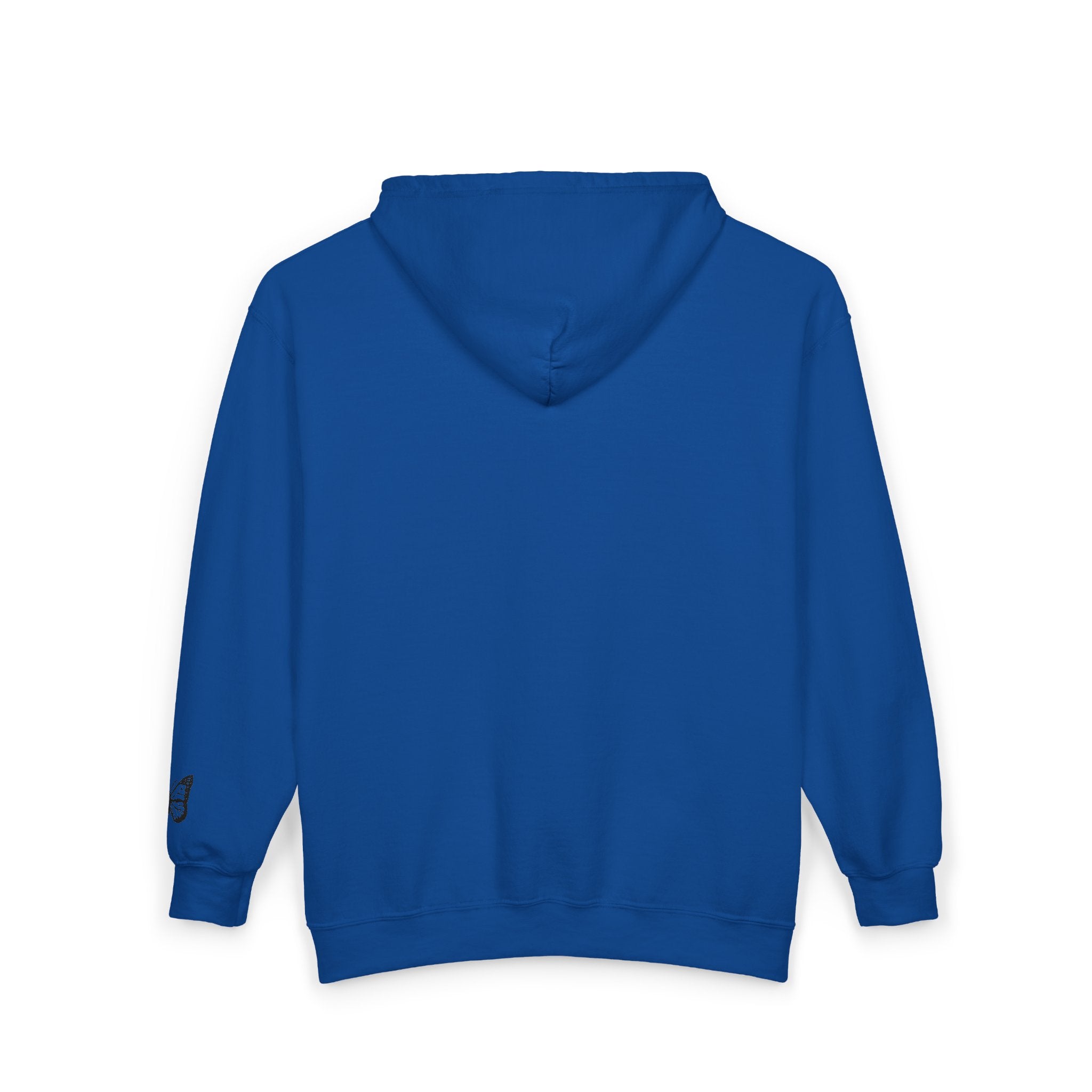 Signature Xo, Em Zip Hoodie — Minimalist Butterfly Full-Zip Sweatshirt