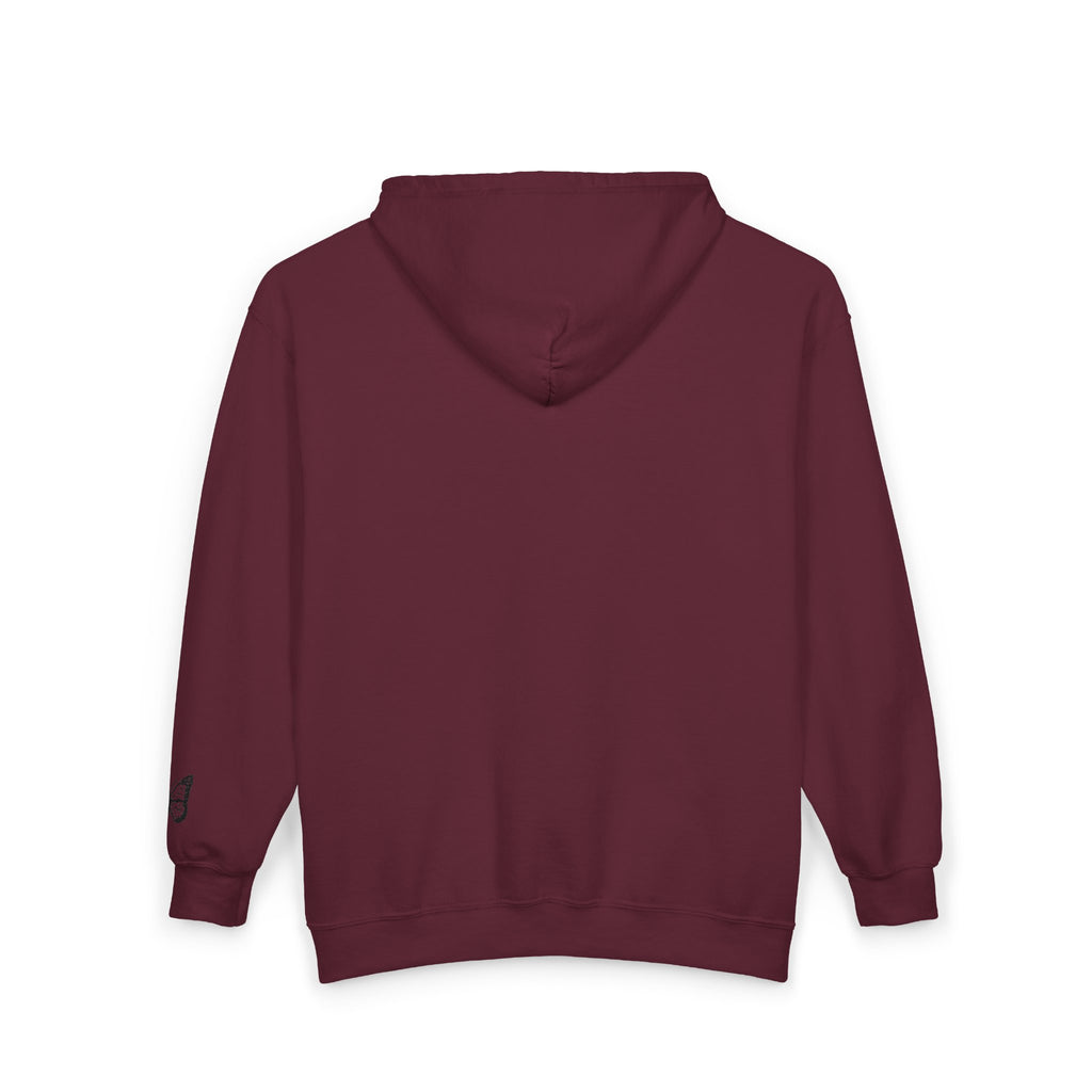 Signature Xo, Em Zip Hoodie — Minimalist Butterfly Full-Zip Sweatshirt