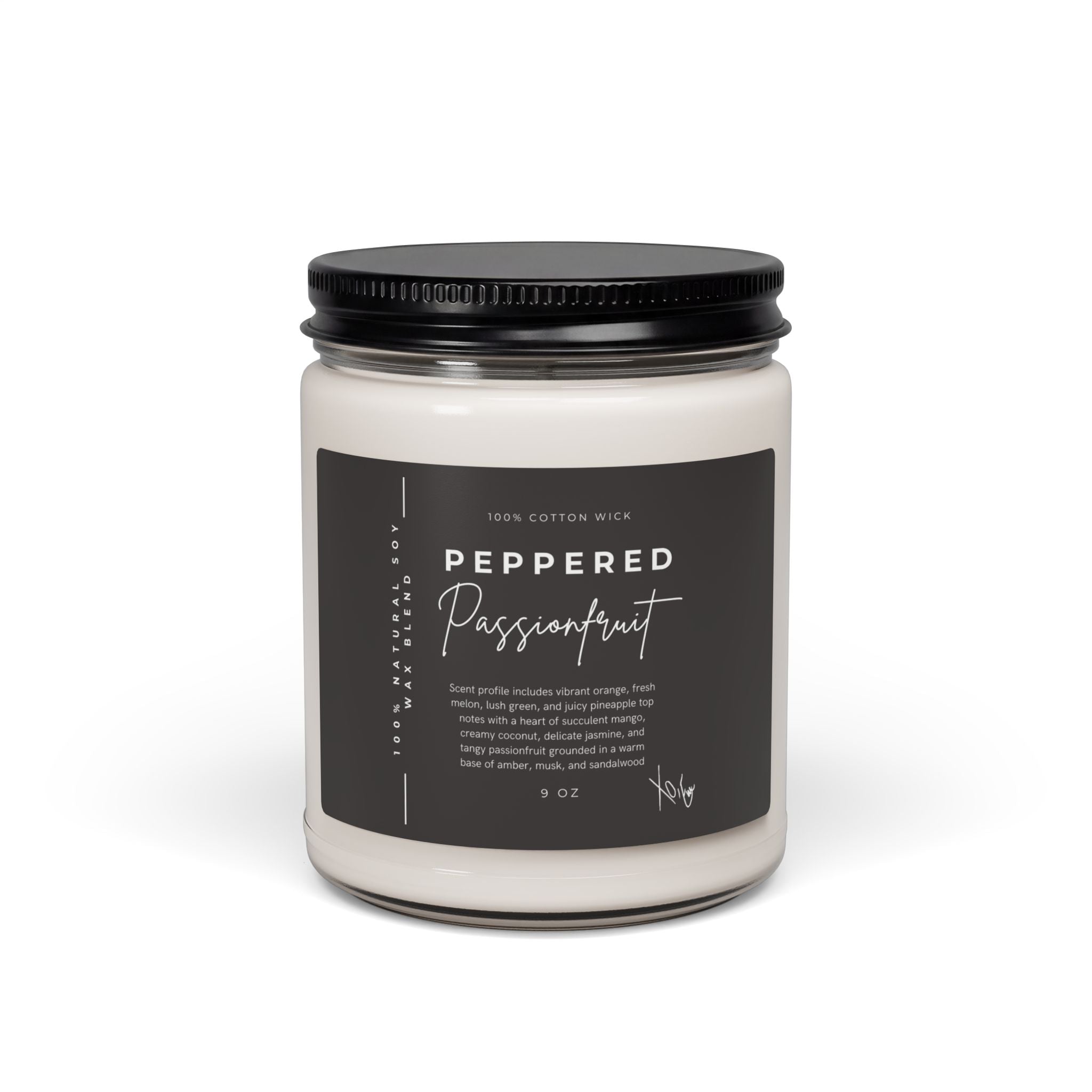 Peppered Passionfruit Soy Candle — 9oz Scented Jar