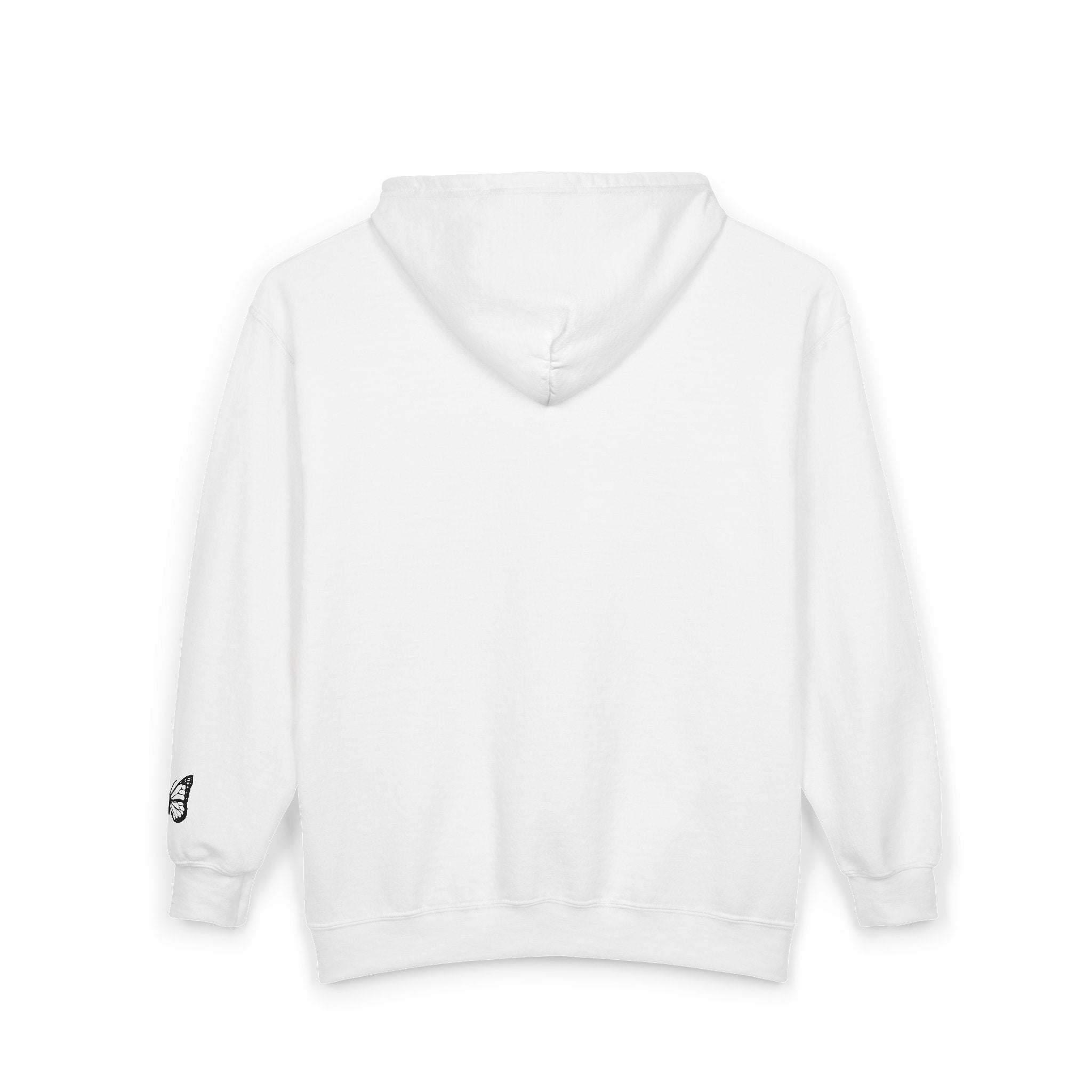 Signature Xo, Em Zip Hoodie — Minimalist Butterfly Full-Zip Sweatshirt